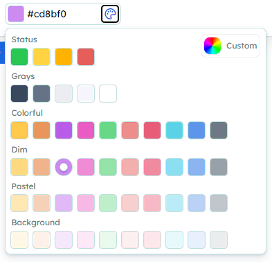 Screenshot of color picker