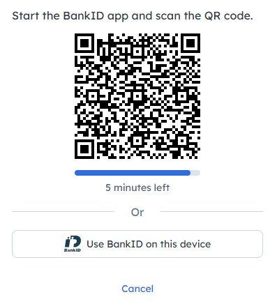 BankID screenshot